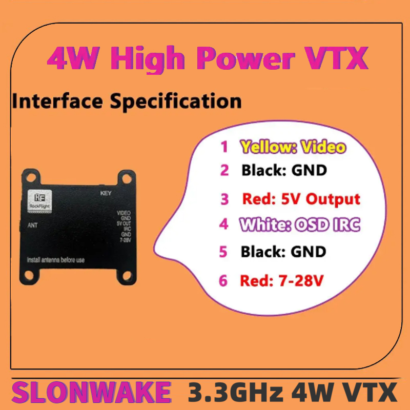 SLONWAKE FPV 3.3G 16CH 4000mW  - Drone Receiver recensione e prezzo