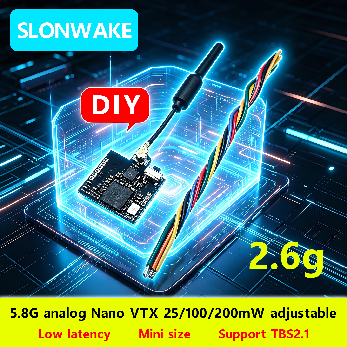 SLONWAKE Nano 5.8G 48CH 200mW  - Drone Transmitter recensione e prezzo