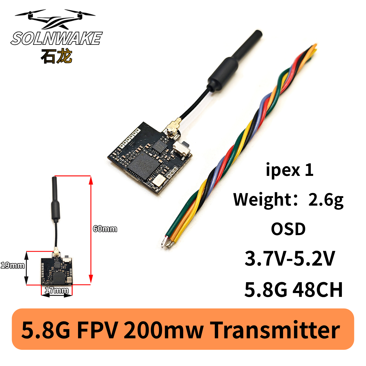 SLONWAKE Nano 5.8G 48CH 200mW  - Drone Transmitter recensione e prezzo